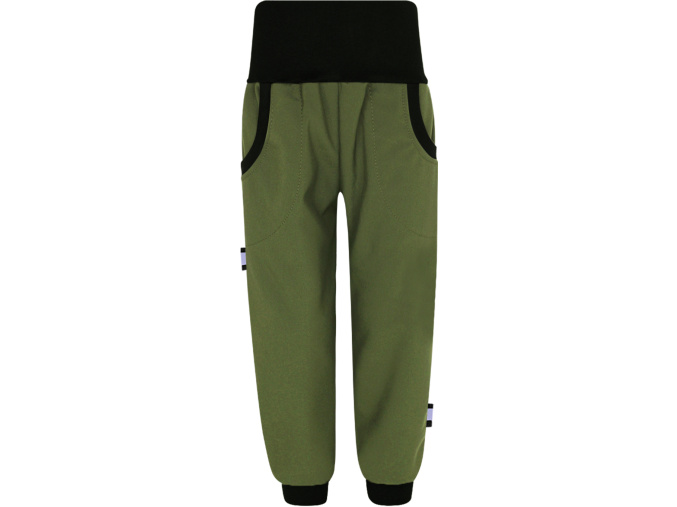 Chlapecké khaki softshellové kalhoty
