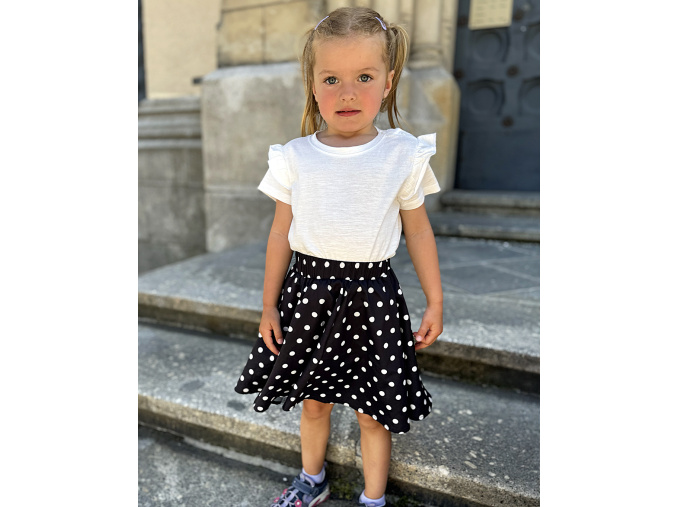 Twinsy dámská sukně černé puntíky