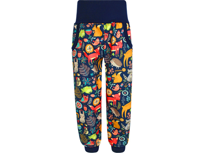 Dětské letní softshellové kalhoty zvířátka