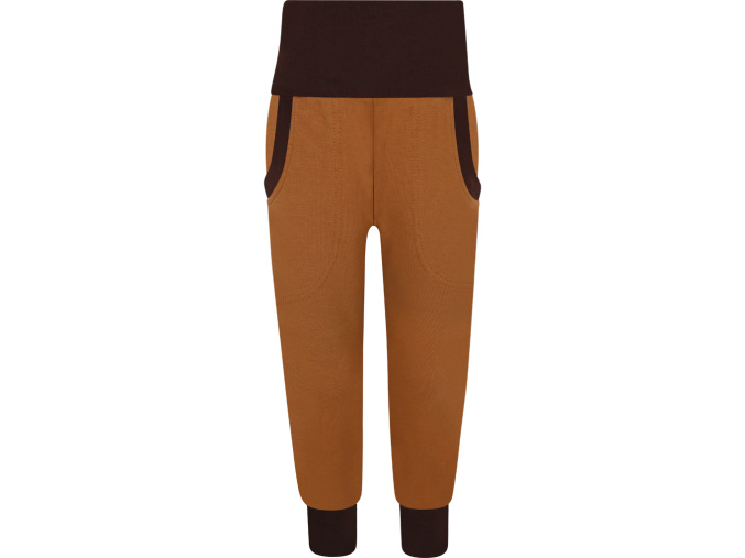 SLIM chlapecké hnědé tepláky