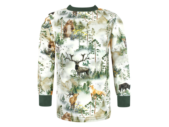 Chlapecké triko s dlouhým rukávem Lesní zvířata