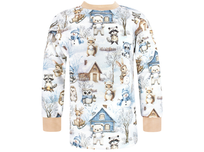 Dětské tričko s dlouhým rukávem Zimní krajina