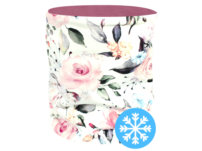 Dívčí zimní nákrčník růže