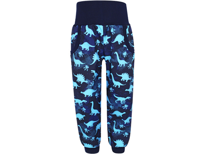 Dětské letní softshellové kalhoty dinosauři