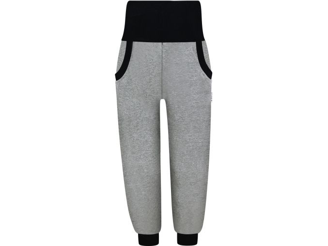 Dětské tepláky šedý melír