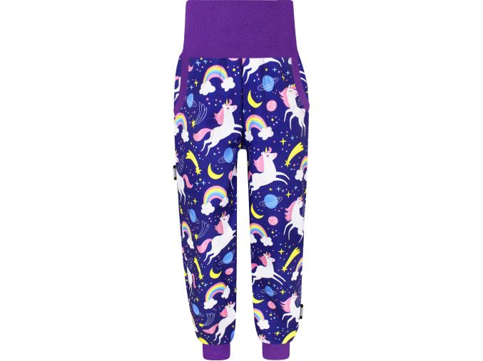 Dívčí softshellové kalhoty jednorožci