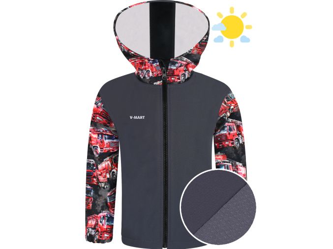 Chlapecká letní softshellová bunda Hasiči