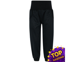 TOP Dětské černé softshellové kalhoty