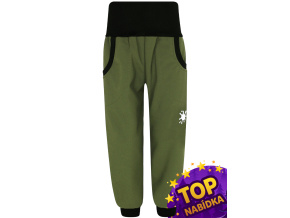 TOP Dětské khaki softshellové kalhoty