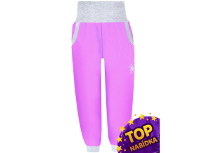 TOP Fialové softshellové kalhoty (s fleecem)
