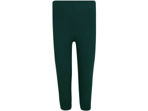 Dětské tmavě zelené legíny