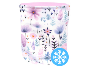 Dívčí zimní nákrčník Kytičky