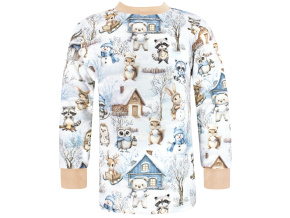 Dětské tričko s dlouhým rukávem Zimní krajina