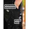 Dětské pružné letní černé softshellové kalhoty  ČERNÉ