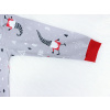 Dětské vánoční pyžamo šedí skřítci detail rukávu