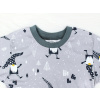 Dětské vánoční pyžamo šedí skřítci detail krku