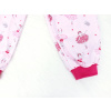 Dětské růžové pyžamo baletky detail nápletu
