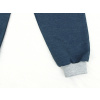 Dětské tepláky s vysokým pasem modrý melír detail nohavice kopie