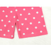 Dětské růžové pyžamo s krátkým rukávem srdíčka a puntíky detail pasu kraťasy kopie