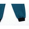 Dětské petrolejové softshellové kalhoty s fleecem detail nohavice