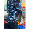 Detail2 Dětské triko s dlouhým rukávem dinosauři modré