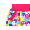 Dětské zateplené softshellové kalhoty barevné kočičky detail kapsy