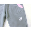 Světle šedé softshellové kalhoty s gumou v pase (s fleecem) detail reflexního prvku
