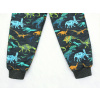 Chlapecké letní softshellové kalhoty dinosauři detail nohavice