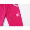 Dětské zateplené malinové sofshellové kalhoty detail reflexního prvku