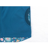 Dětská softshellová bunda srnky na petrolejové detail kapsy