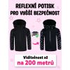 Grafika Dětská reflexní softshellová bunda srdíčka reflexní motiv