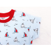 Dětské pyžamo s krátkým rukávem lodičky detail rukávu'