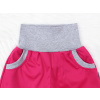 Dětské pružné růžové softshellové kalhoty detail pasu