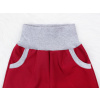 Dětské červené softshellové kalhoty detail vysokého pasu