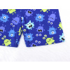 Dětské pyžamo příšerky na tmavě modrém podkladu detail nohavic