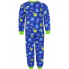 Dětské pyžamo s dlouhým rukávem příšerky na tmavě modré