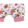 Dívčí kraťasy pro miminka ptáčci s květy detail nohavic