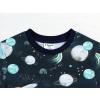 Chlapecké tričko s krátkým rukávem vesmír detail krku