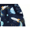 Chlapecké letní softshellové kalhoty vesmír detail kapes