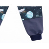 Dětské tepláky s dvojitými koleny vesmír detail nohavic