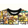 Chlapecké triko s dlouhým rukávem Dinosauři komiks detail krku