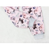 Dětské softshellové kalhoty růžové kočičky detail nohavice