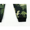Dětské nezateplené softshellové kalhoty dinosauři zelené detail nohavice