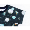 Chlapecké tričko s krátkým rukávem vesmír detail rukávu