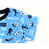 Chlapecké pyžamo s krátkým rukávem fotbal detail rukávu