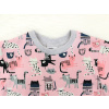 Dětské triko kočičky na růžové detail krku