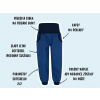 Popis dětské tmavě modré letní softshellové kalhoty