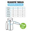 Velikostní tabulka softshellové bundy