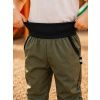 Dětské pružné khaki softshellové kalhoty foto5