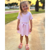 Twinsy dívčí světle růžové šaty foto1